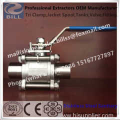 Stainless Steel Welded 3 piece Ball Valve with lock