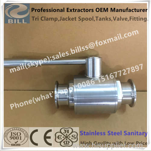Stainless Steel Sanitary SS304 Tri Clamp Ball Valve with SS Handle
