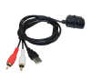 Bluetooth interface with 2 RCA input for car home stereo wireless music