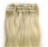 Bright Blonde Synthetic Human Hair Extensions No Chemical Processed Virgin Hair