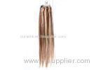 Double Wefted Straight Micro Ring Hair Extensions 26 Inch Without Smell