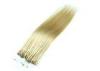24# Color Golden Straight Hair Extensions Micro Loop For Personal Care