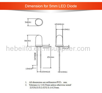 Super Bright 5mm Diffused Led Diode