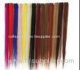 Synthetic Fibre Hair Extensions Straight Double Drawn Human Hair Wefts