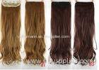 Colored Clip In Synthetic Hair Extensions Fake Hair Wigs For White Women