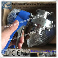 Stainless Steel Tri Clamped Butterfly Valve with handle sanitary grade