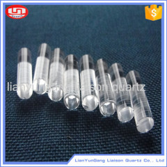 High temperature optical clear quartz crystal glass rod