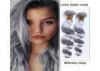 Indian Gray Human Hair Body Wave / Straight Fashion Style 16&quot; - 22&quot;