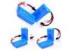 Blue PVC Wrap Medical Equipment Battery 7.4V 650mah With PCM / Connector