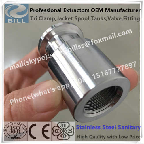 Stainless Steel Sanitary Tri Clamp to NPT Female Threaded parts