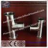 Sanitary Stainless Steel Tri Clamped Long Type Tee with mirror polished finished