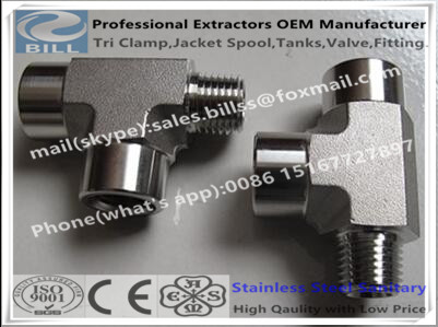 Stainless Steel Hydraulic Fittings of bsp male to female threaded Tee
