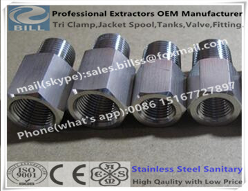 Stainless Steel SS316 Hydraulic Fittings of male to female bsp threaded hex fittings