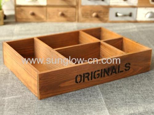 Wooden Tray With 5 Cells