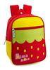 Strawberry Waterphoof Kids School Backpacks With Water Bottle Holder