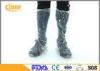 Blue CPE PE Disposable Boot Covers For Industry / Waterproof Disposable Footwear