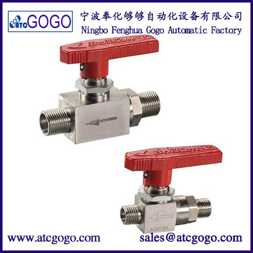 2 npt solid modulating high pressure ball valve 100 to 420bar carbon stainless steel brass DN 12mm