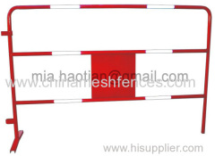 Reflective stripe safety movable barrier fence red crowd control barrier construction use pedestrian fence