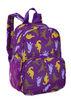 Embroidery Kids School Backpacks For Boys Purple Double Shoulder Straps