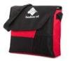 Black Vertical Large Polyester Messenger Bag One Shoulder Strap For Traveling