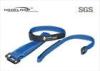 Blue Fabric Hook And Loop Straps 75mm Length Heat / Cold Resistance