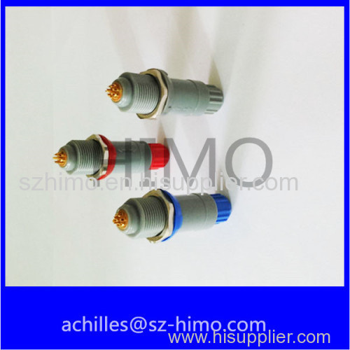 Push pull self-locking 2pin 4pin lemo medical connector plastic straight plug solder type