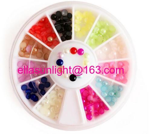 nail art pearls 12 colur 3mm