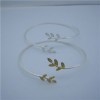 Golden Leaves Silver Cuff Bangles SSB001