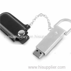 Metal Usb Flash Drives Inside Leather Case