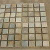 Wooden Yellow Slate Net Paste Paver