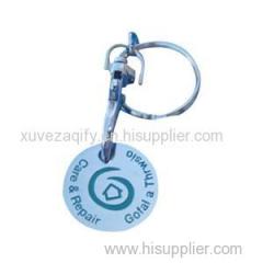 Promotional Metal Trolley Token Coin Keyring