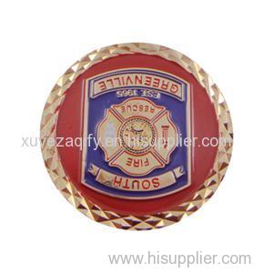 Gold Fire Fighter Souvenir Challenge Coin