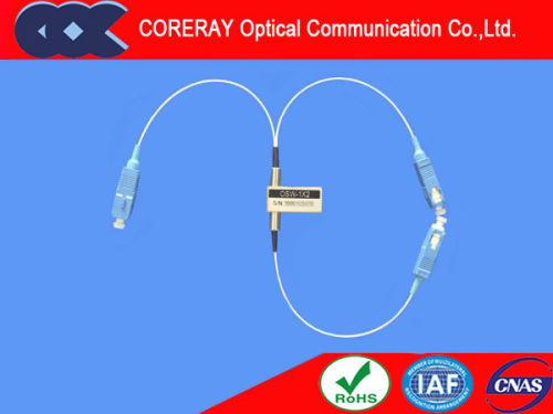 1x2 optical switch / Fiber optical switch 1x2 Latching and No-Latching /CORERAY MEMS optical switch LOW CROSSTALK