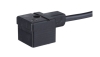 DIN43650A black connector with leading wire