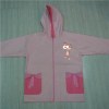 YJ-1142 Pink Summer Hiking Thin Rain Jacket For Toddler Girls With Hood