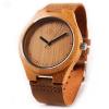 Calf Leather Strap Bamboo Wooden Watches Wholesale