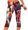 USA And Canada Flag High Waisted Capris