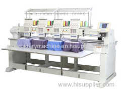 9/12 colores double heads embroidery machine for cap/T-shirt/shoes/flat embroidery