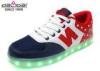 Size 38 Custom LED Casual Shoes Light Up Flashing Sneakers Flat Heel For Men