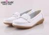 China white cow leather medical nurse shoes with wedge heels for women TPR outsole