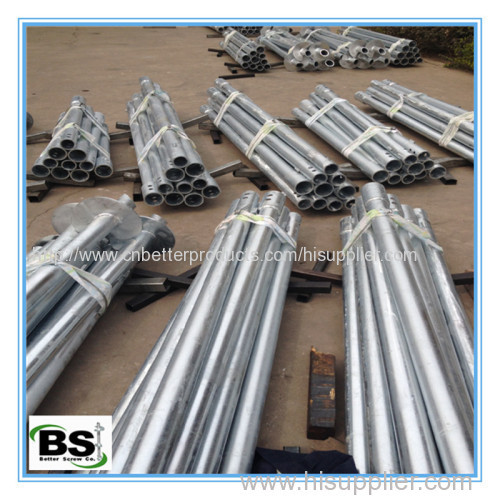 Galvanized Steel Round Shaft Screw Piles/Pilings/Piers/Anchors for Basement Waterproofing