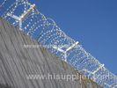 Plastic Coated Concertina Razor Wire Low Carbon Steel Material For Expressway / Airport