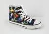 Colorful Male Lace Up High Top Canvas Shoes With Health Care Functions