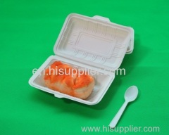 Disposable sugarcane white bagasse eco friendly food containers