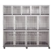 KA-505 Flat Packing Professional Modular Dog Cages With Solid Walls