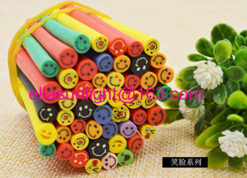 3D nail fimo poly smile face nail art