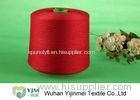 Red Bright Colored Dyed Polyester Yarn Z TwistWith Plastic Core