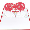 Swan couple 3-3d card-handmade card-pop up card-birthday card-greeting card-laser cut-paper cutting