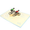 Cyclist-Pop up card-3d card-birthday card-handmade card-greeting card-laser cut-paper cutting