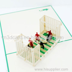 Football Match-sport card-3d card-handmade card-birthday card-pop up card-laser cut-paper cutting